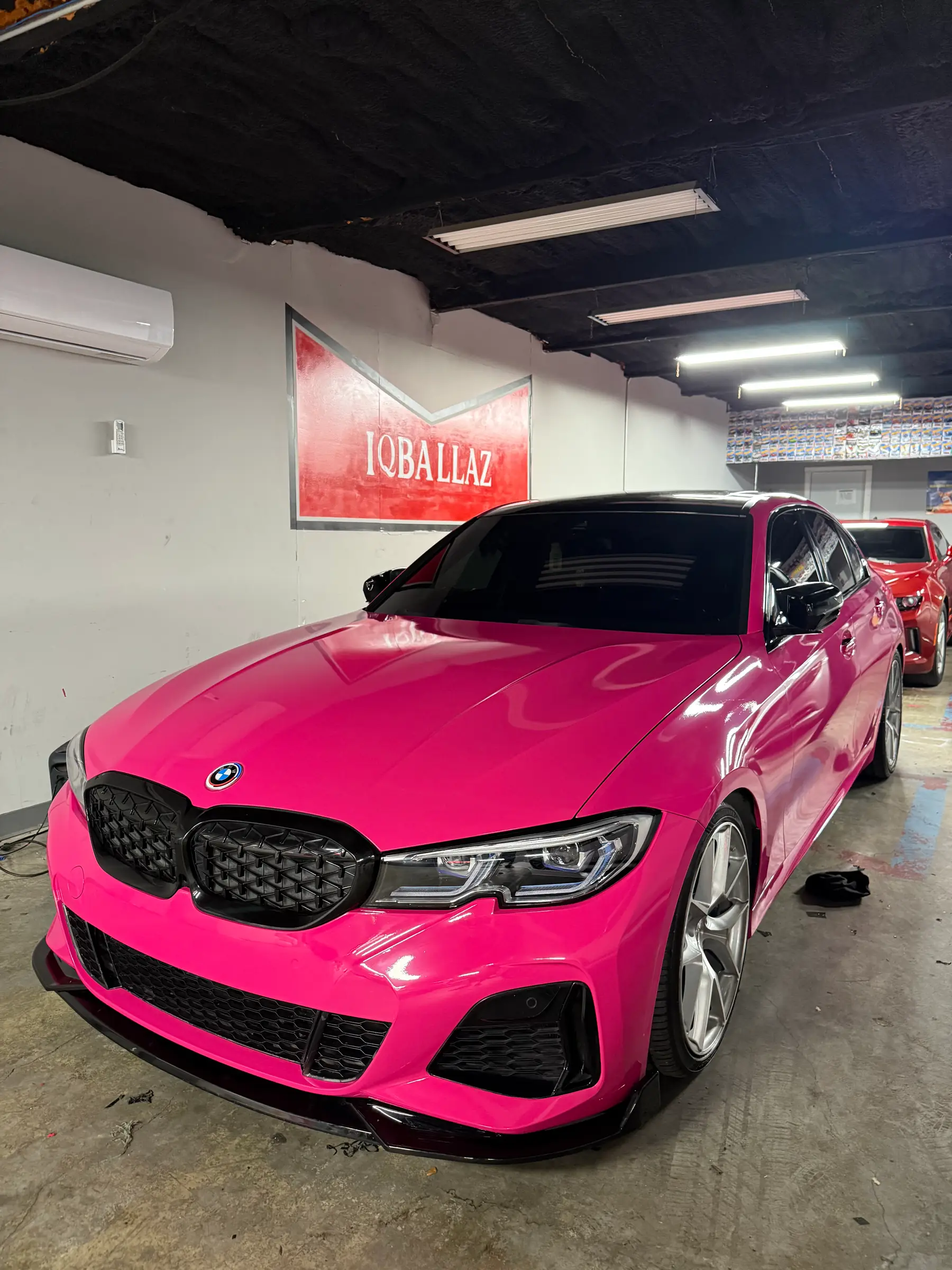 BMW M3 in a Magenta wrap