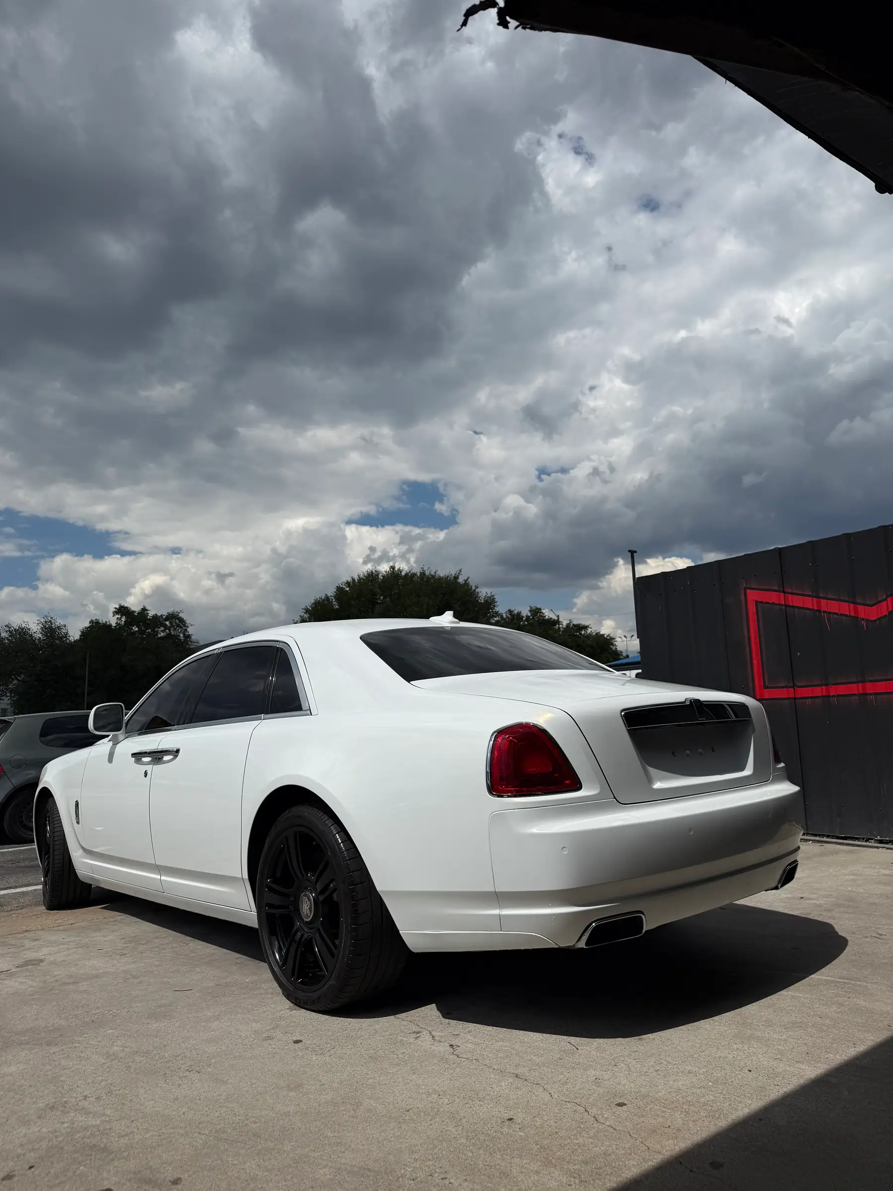 Rolls-Royce Ghost finished in a Pearl White wrap
