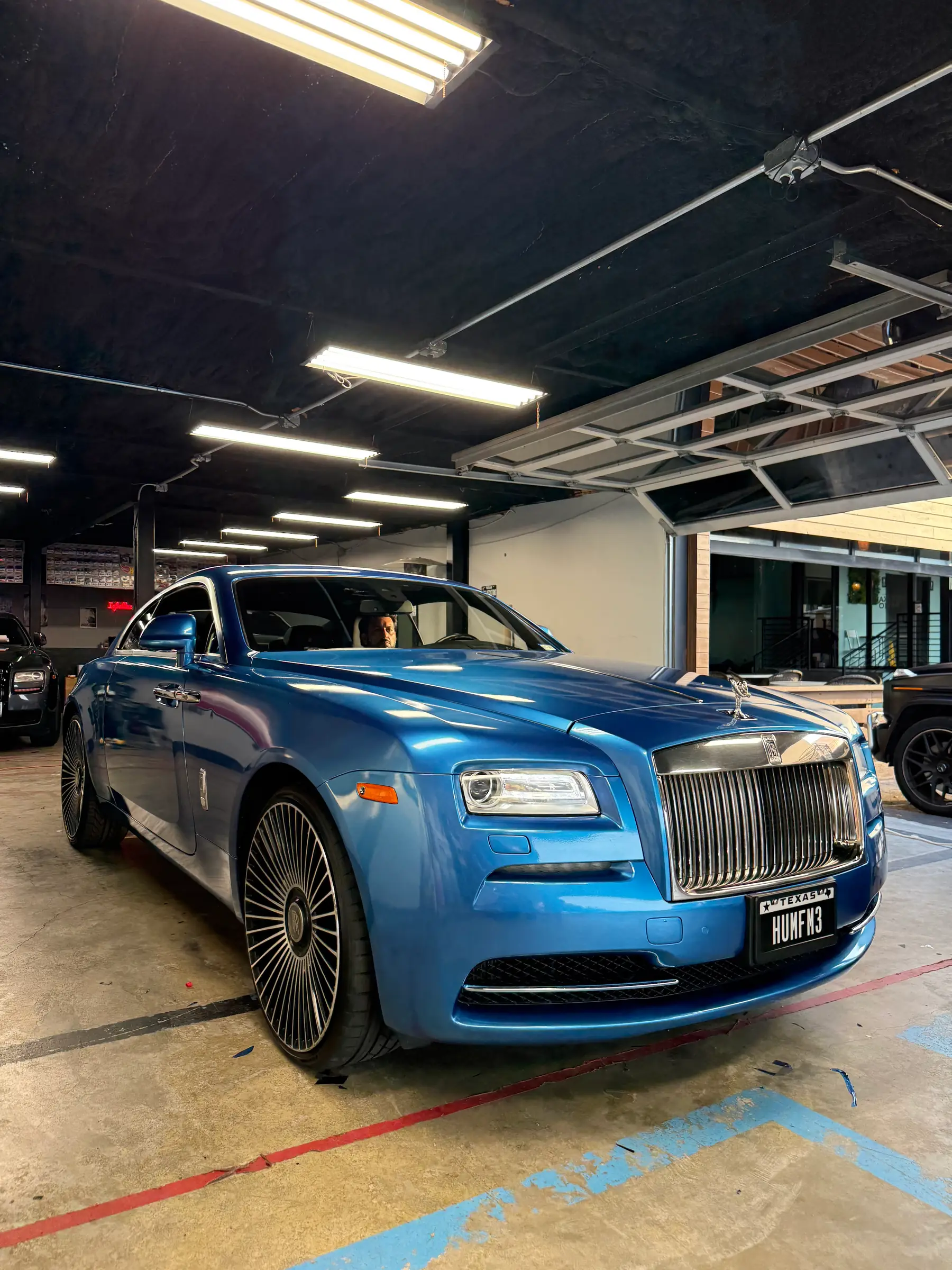 Rolls-Royce Wraith finished in a Cobalt Blue wrap
