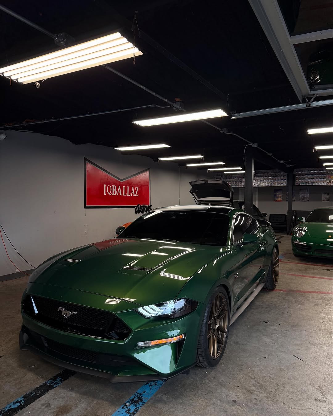 Green vintage car